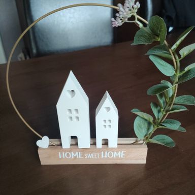 HYGGE Holztablett mit Betonbuchstaben