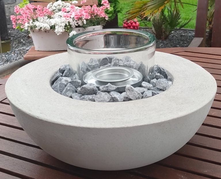 Feuerschale für den Garten aus Beton