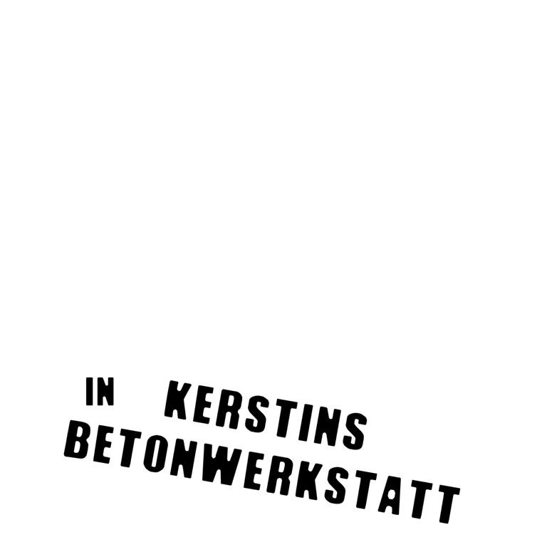 Schriftzug Kerstins Betonwerkstatt