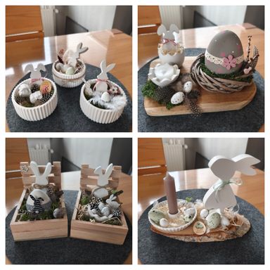 Osternest mit Betonhase