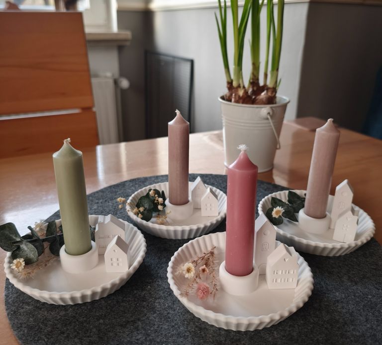 HYGGE Holztablett mit Betonbuchstaben